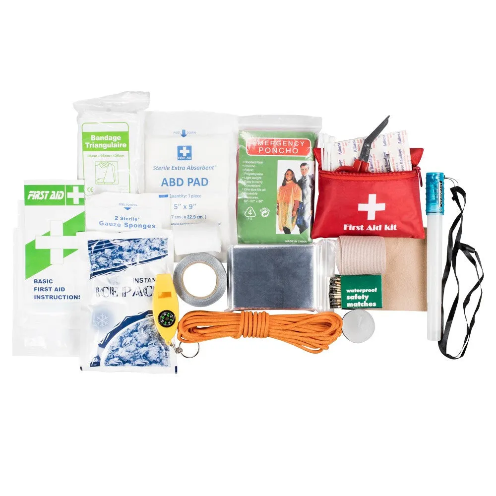 130 Piece Dry Bag First Aid And Survival Kit