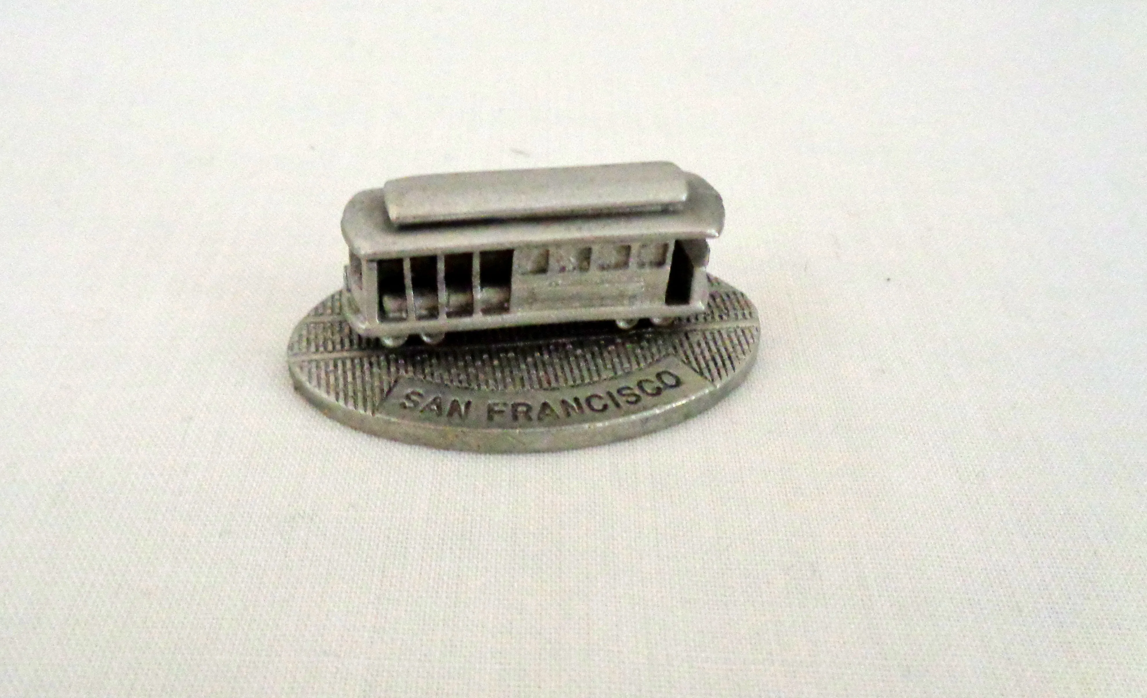 1987 Spoontiques 9850 Pewter Miniature San Francisco Trolley Car