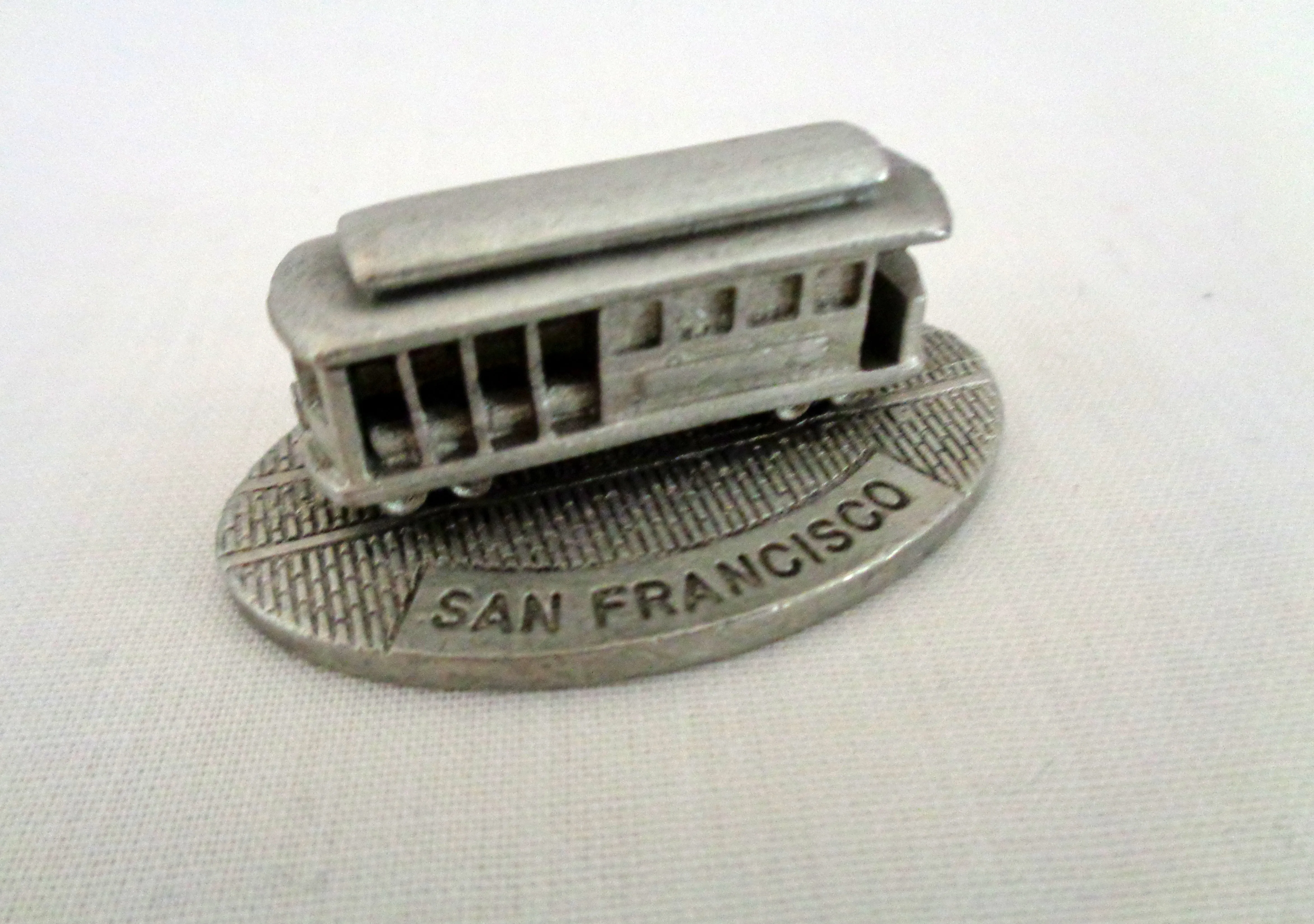 1987 Spoontiques 9850 Pewter Miniature San Francisco Trolley Car