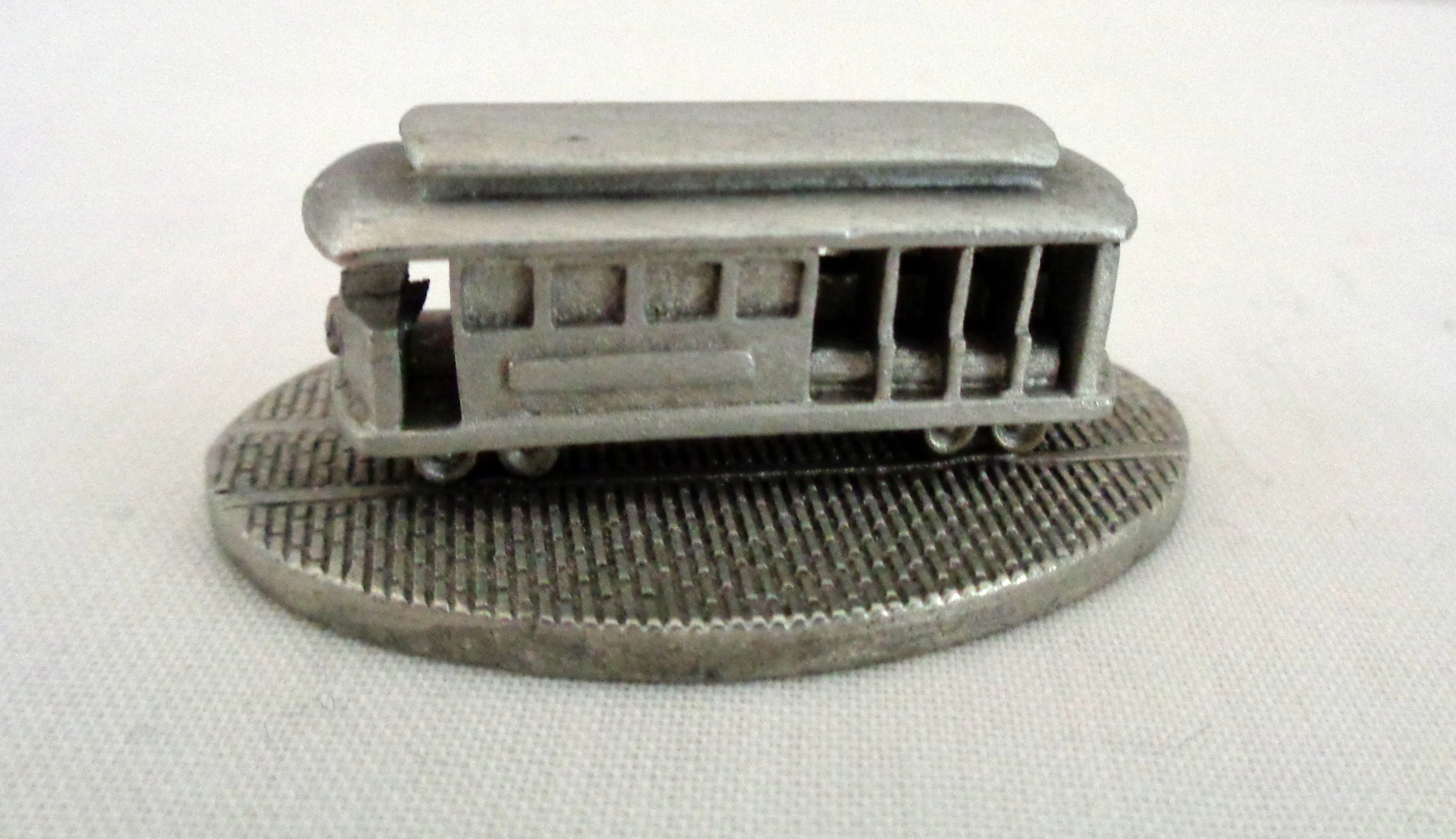 1987 Spoontiques 9850 Pewter Miniature San Francisco Trolley Car