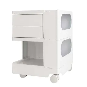 3 Tier Bedside Table Organizer White