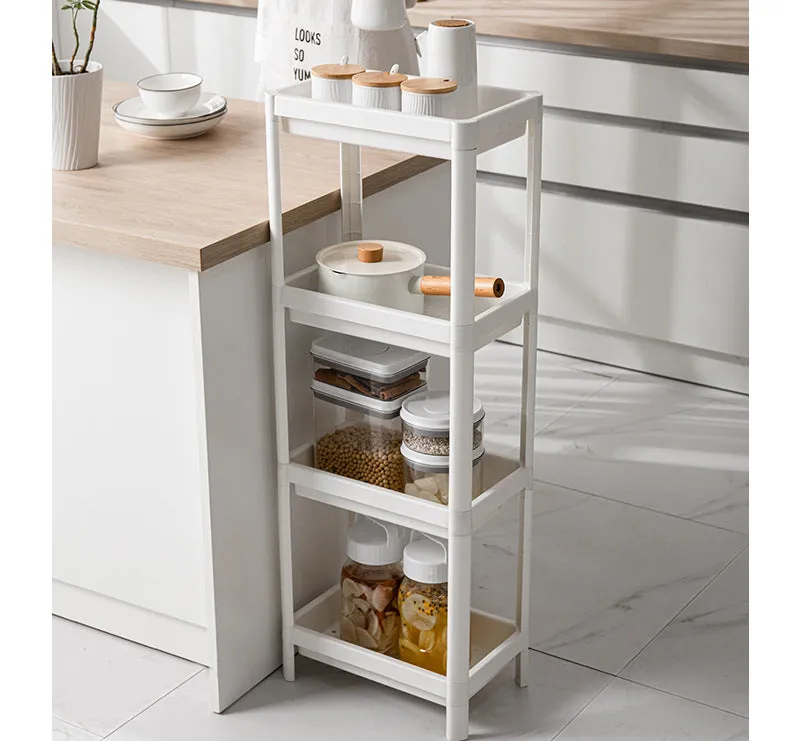 4 Tier Wide Slide-Out Trolley Rack Shelf Organizer