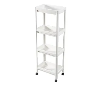 4 Tier Wide Slide-Out Trolley Rack Shelf Organizer