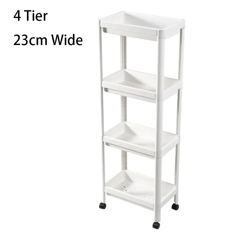 4 Tier Wide Slide-Out Trolley Rack Shelf Organizer