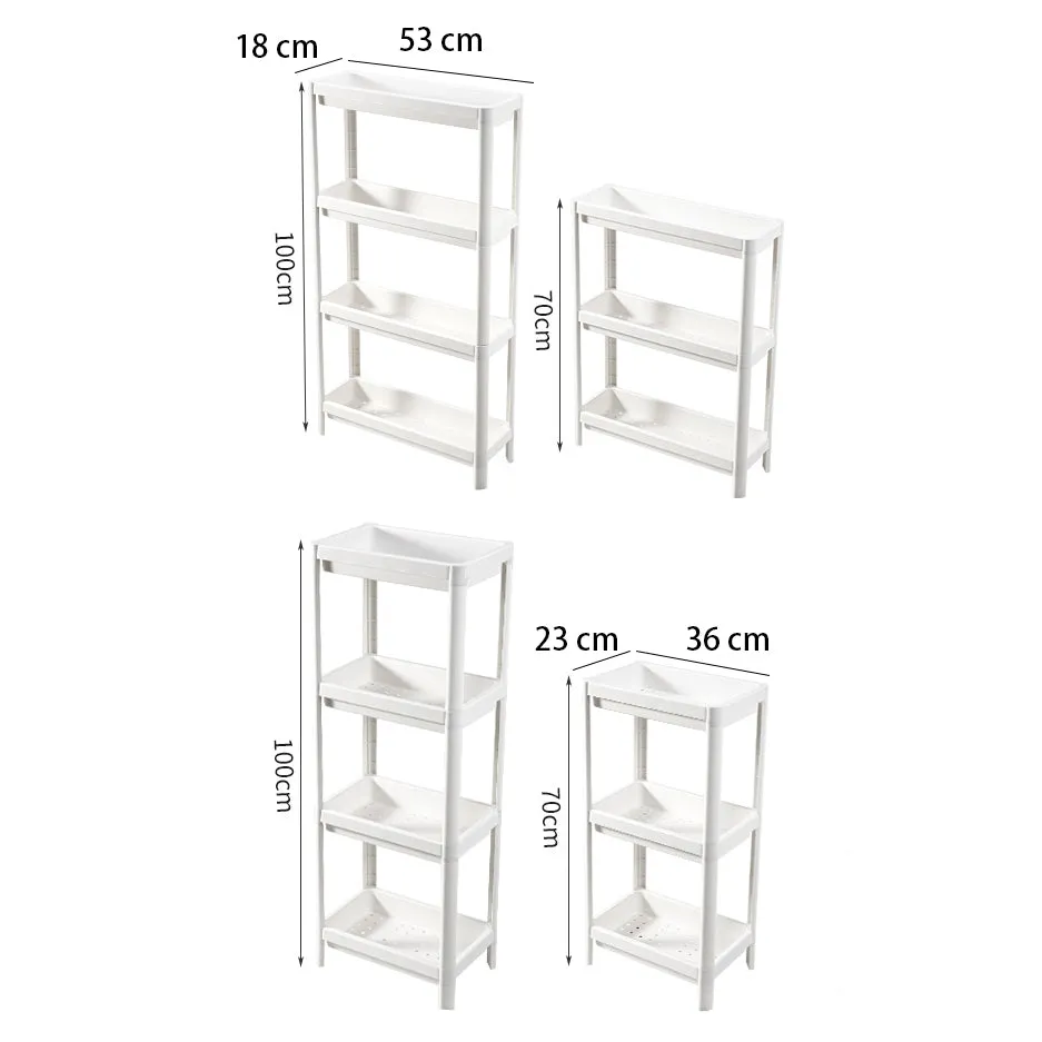 4 Tier Wide Slide-Out Trolley Rack Shelf Organizer