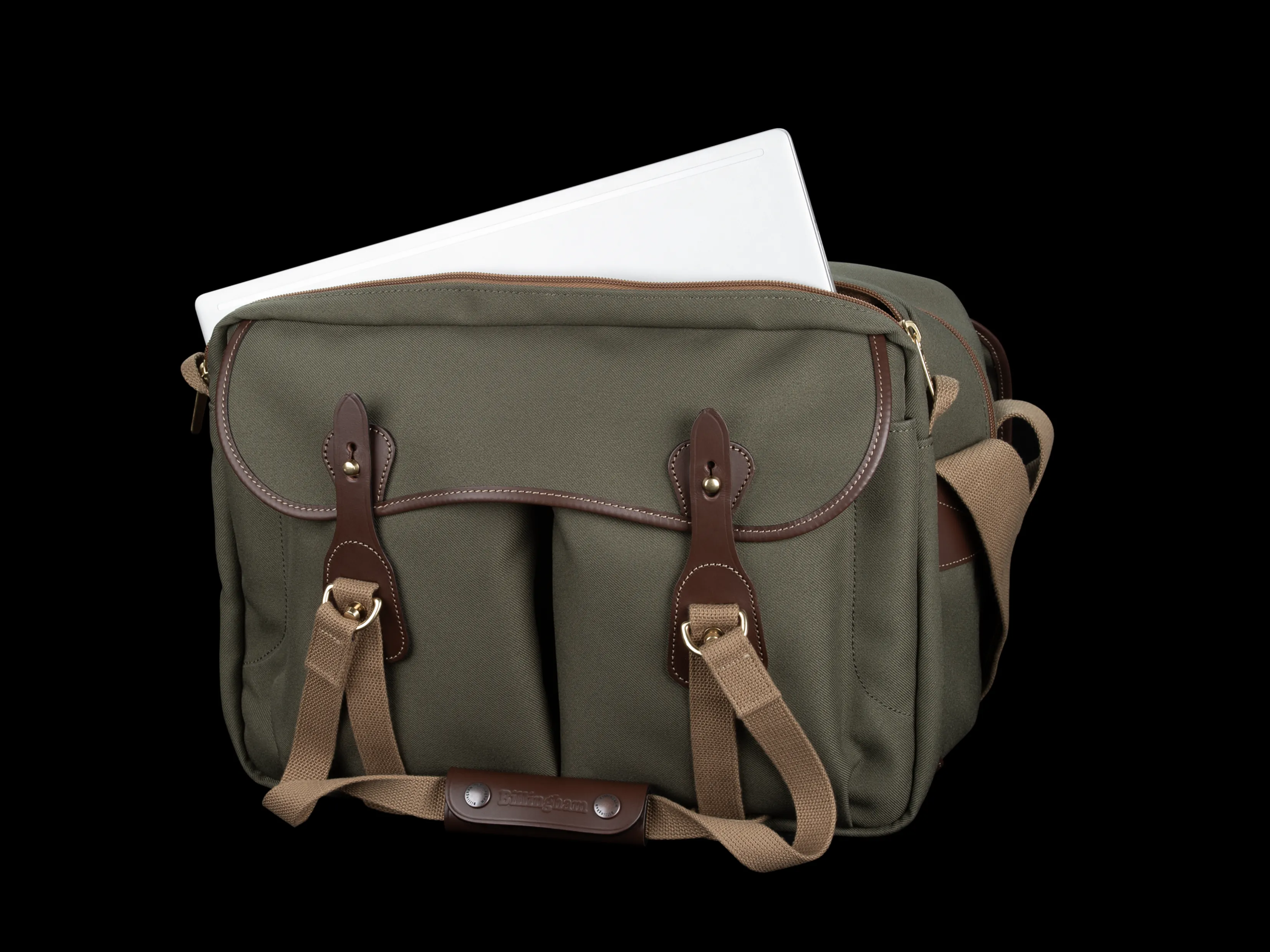 445 MKII Camera/Laptop Bag - Khaki Canvas / Tan Leather