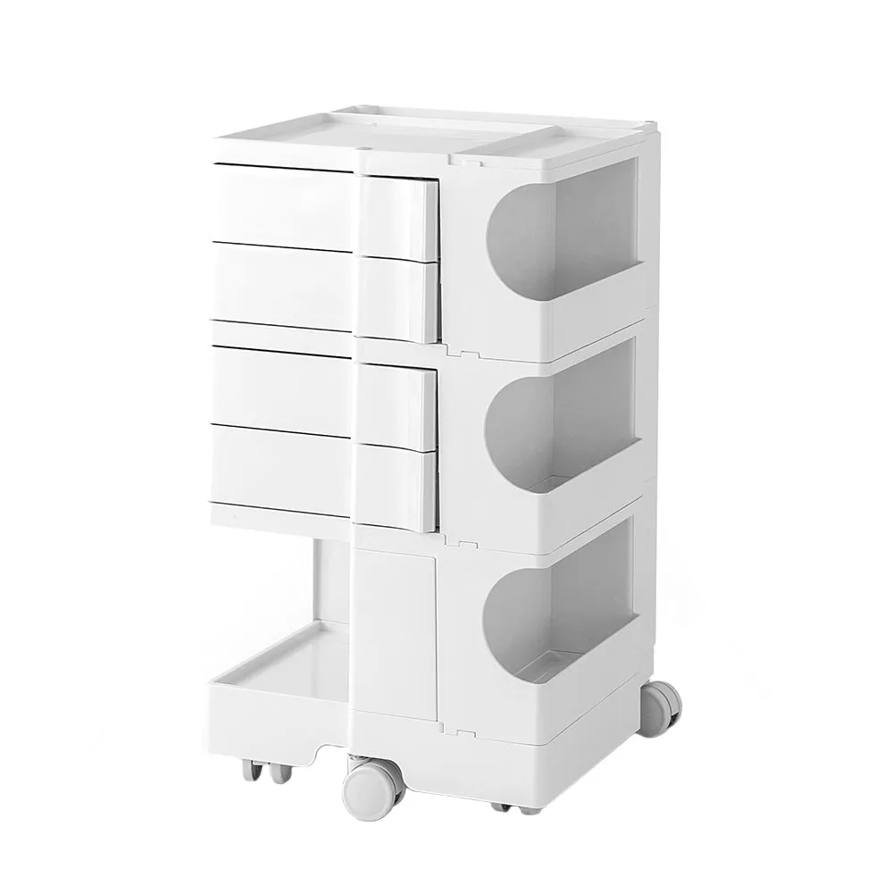 5 Tier Bedside Table Organizer White