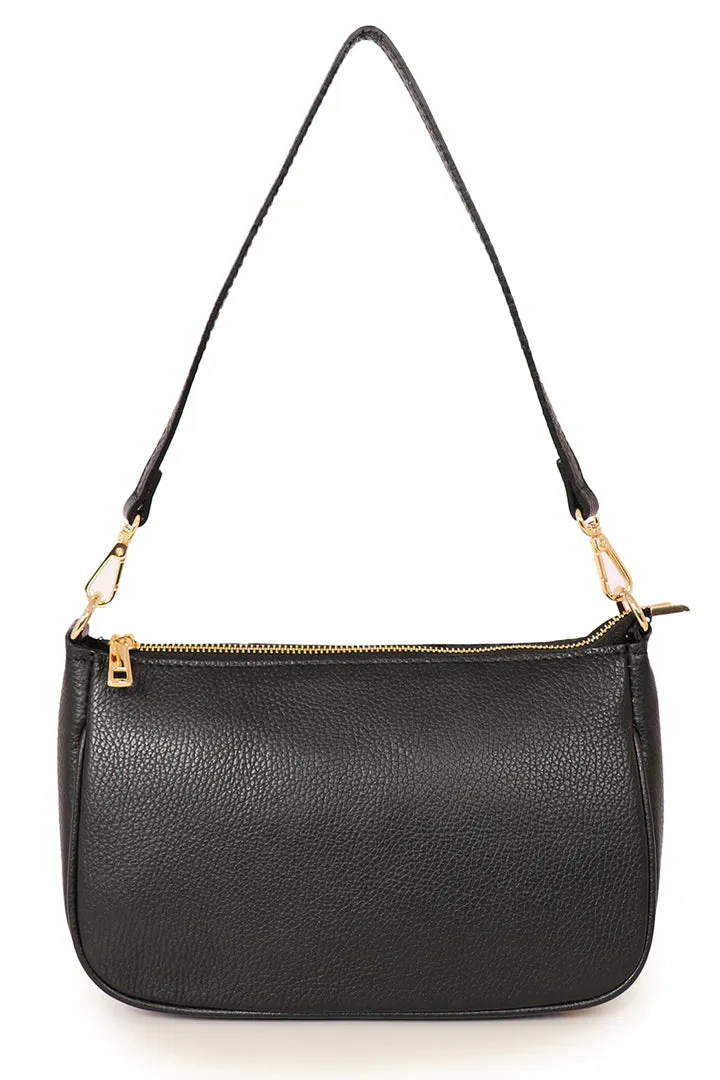 6551 Italian Leather Baguette Bag