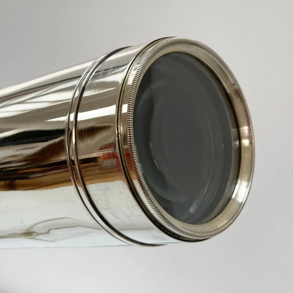 A Cased Early Victorian Nickel Plated & Rosewood Telescope on Stand by Carpenter & Westley London