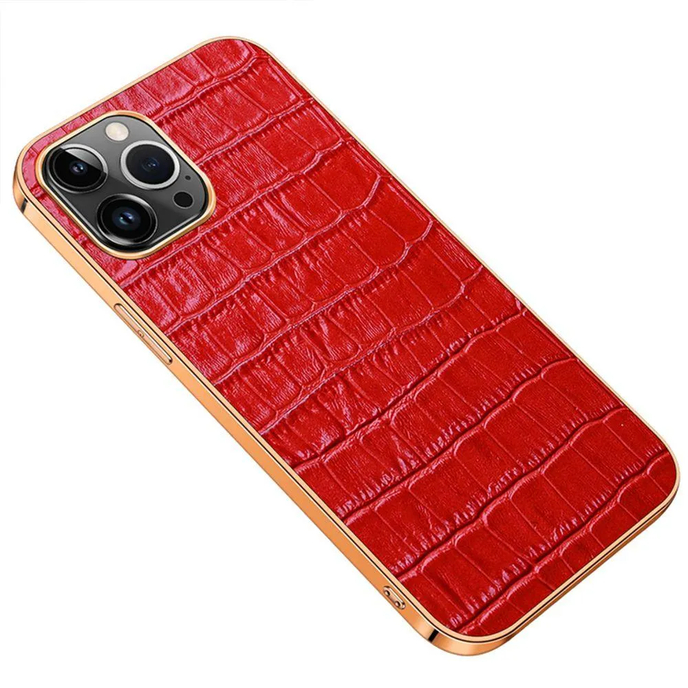 Abduco Genuine Leather iPhone Case Crocodile