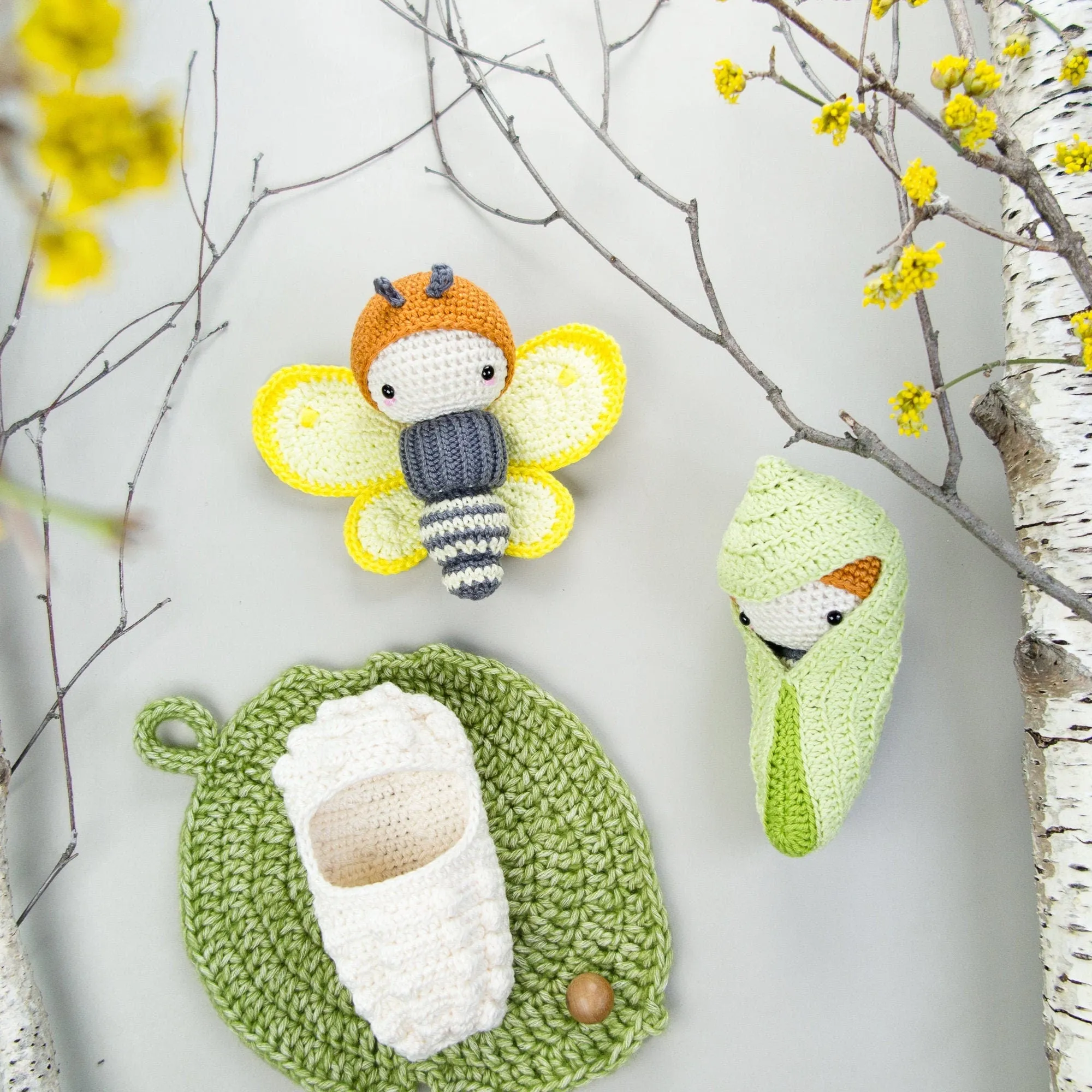 Amigurumi Crochet Kit . Brimstone Butterfly