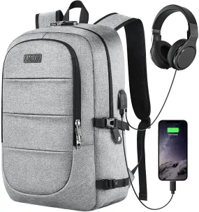 Anti-Theft Travel Laptop Backpack for 17.3 inch Laptops | USB Charging and AUX Ports | Explore with Confidence