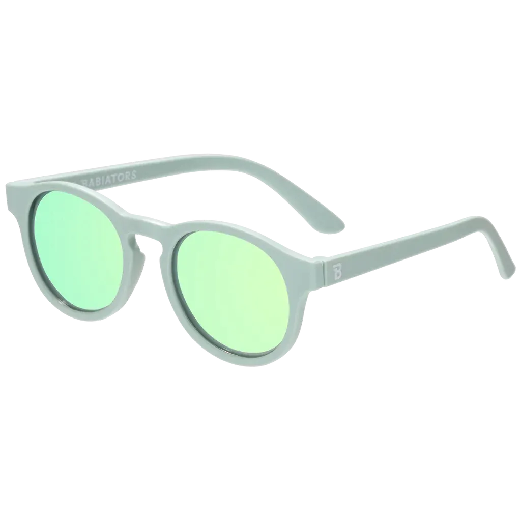 Babiators Kids Polarized Keyhole Sunglasses - Seafoam Blue / Seafoam Mirrored Lens