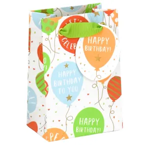 Balloons Small Gift Bag Birthday