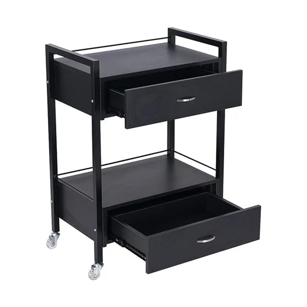 Bella 2 Drawer Trolley - Black