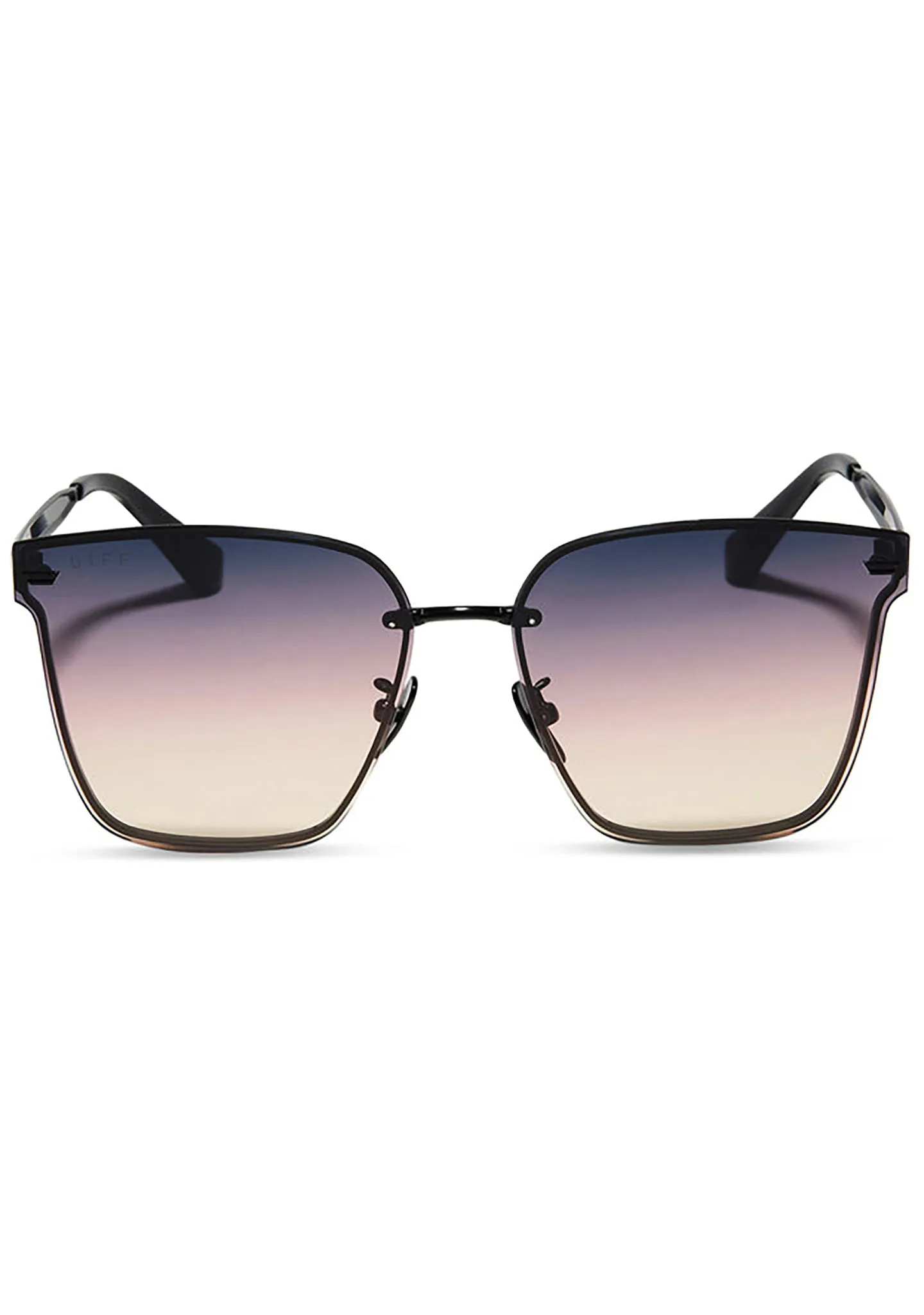 Bella V Sunglasses in Matte Black/Twilight