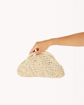 Bette Clutch Bag - Natural Raffia