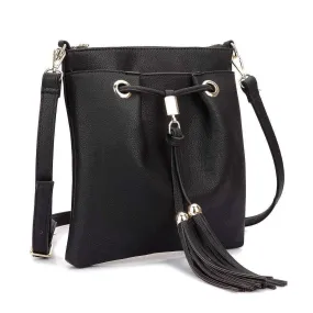 Black crossbody handbag