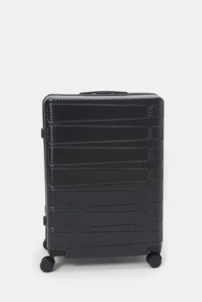 Black Textured Trolley Luggage Trolley (28 Inch)