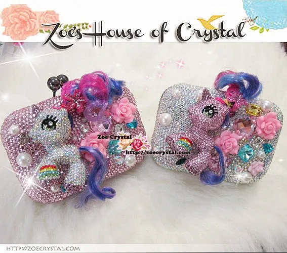 Bling and Sparkly Crystal Clutch with White MY LITTLE PONY