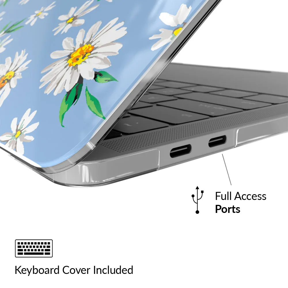 Blue Daisy MacBook Case