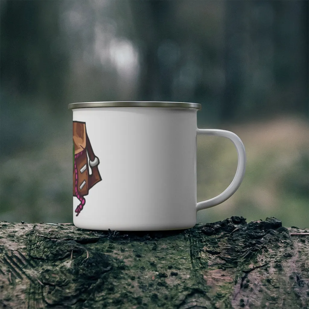 Brown Bag Enamel Camping Mug