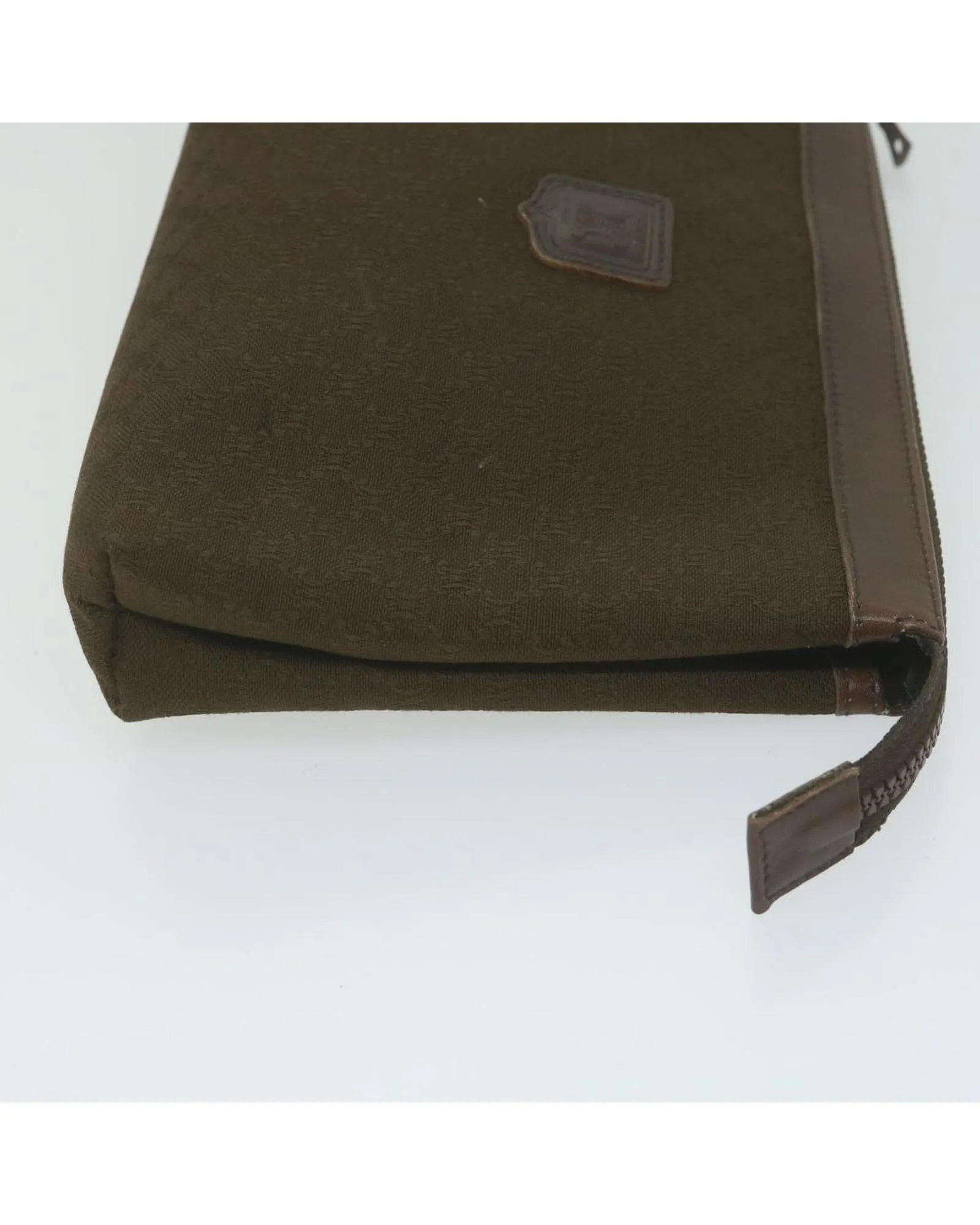 Canvas Clutch Bag in Brown - Authentic CELINE