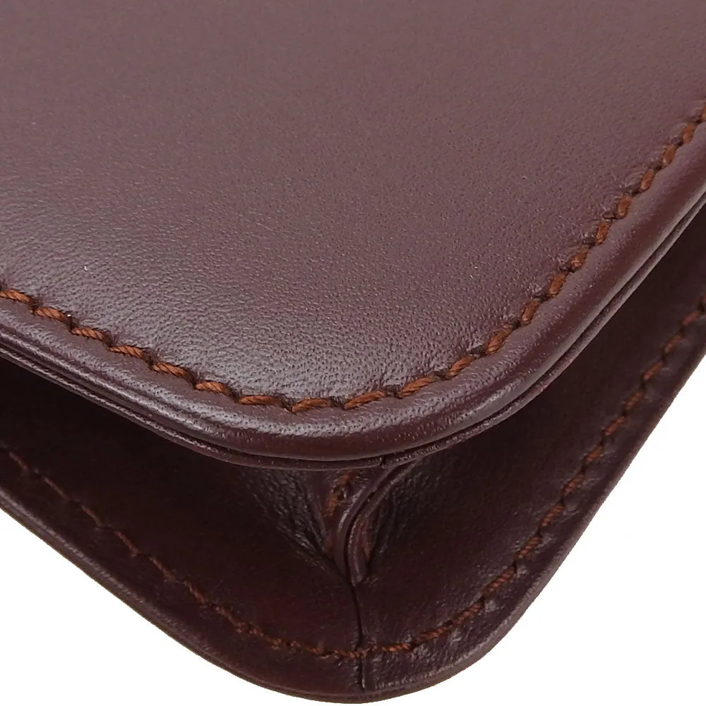 Cartier Must Line Leather Bordeaux Clutch Bag