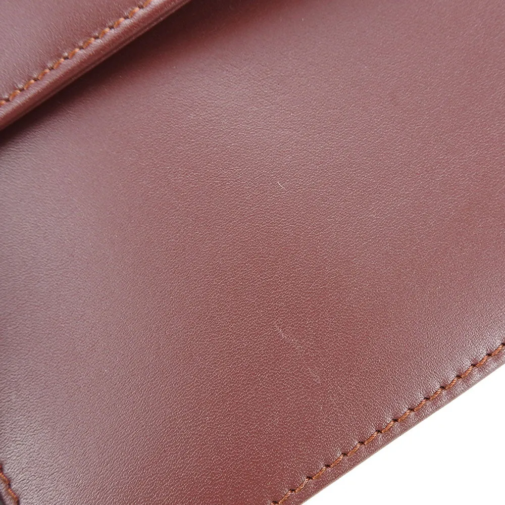 Cartier Must Line Leather Bordeaux Clutch Bag