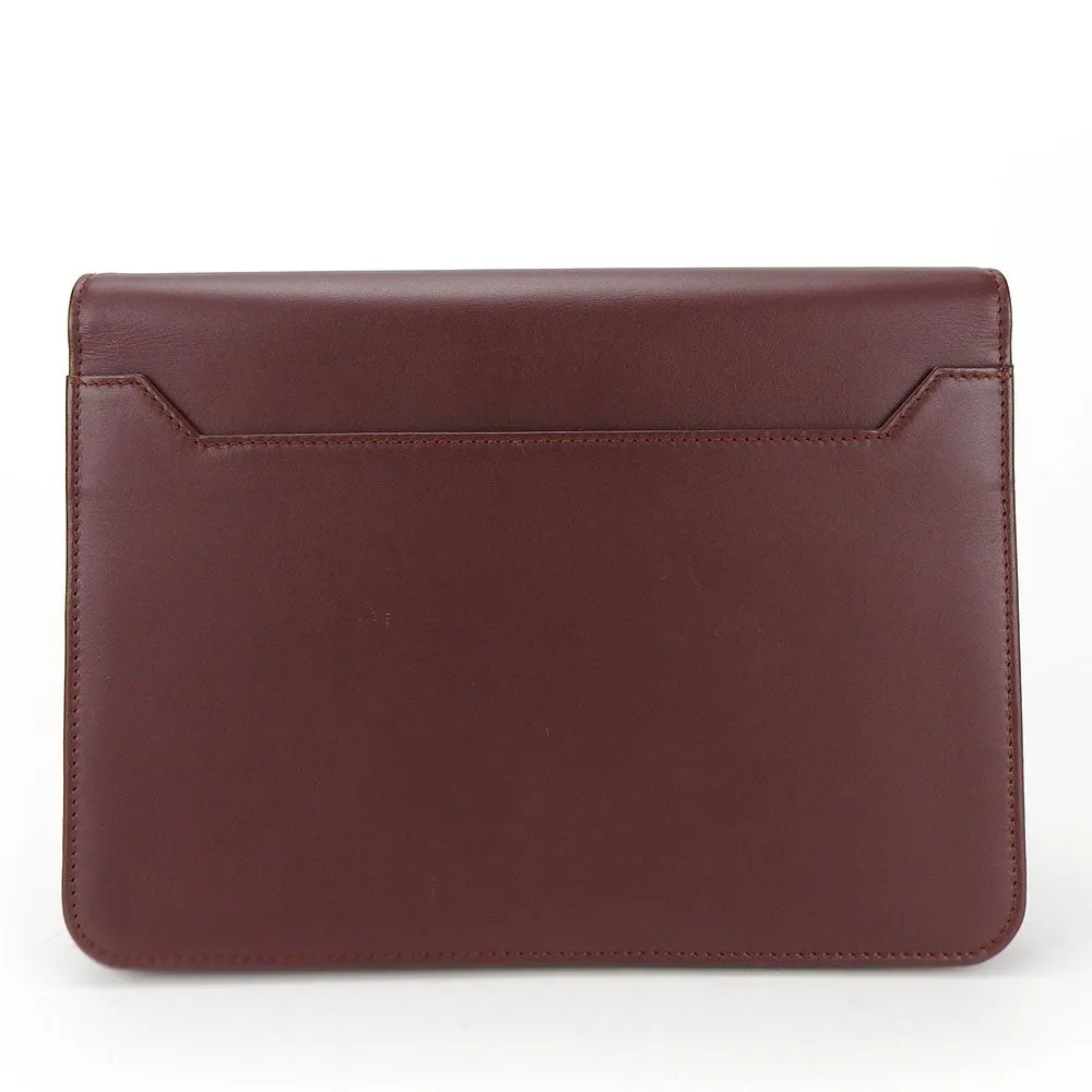 Cartier Must Line Leather Bordeaux Clutch Bag