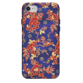 Cherry Blossom Floral Chrome iPhone Case