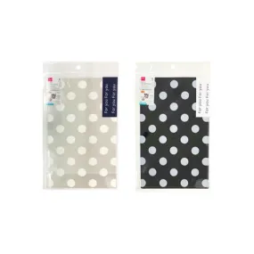 Clear Plastic Bag with Bottom Gusset Dots 30cm x 19cm x 8cm