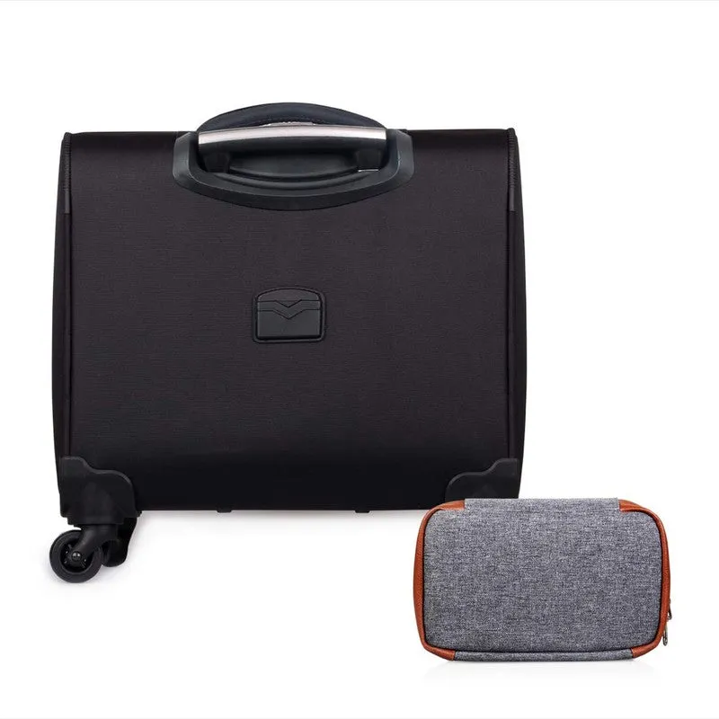 Combo: Luxury Synthetic Travel Laptop Case & Briefcase | 58 Litre | Chocolate Brown