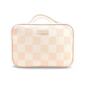 Cosmetic Bag - Salmon Check