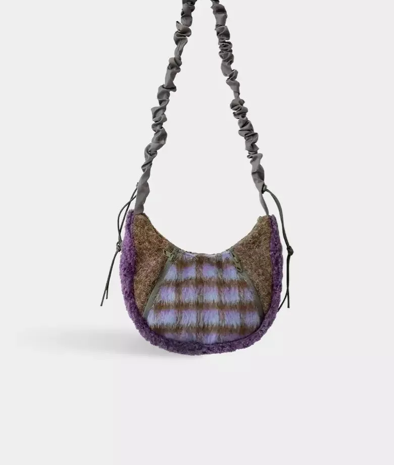 CRESCENT plush hobo bag