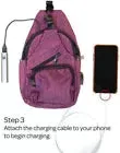 Daypack Nupouch Antitheft Usb Charging Connector Large Brown 2882