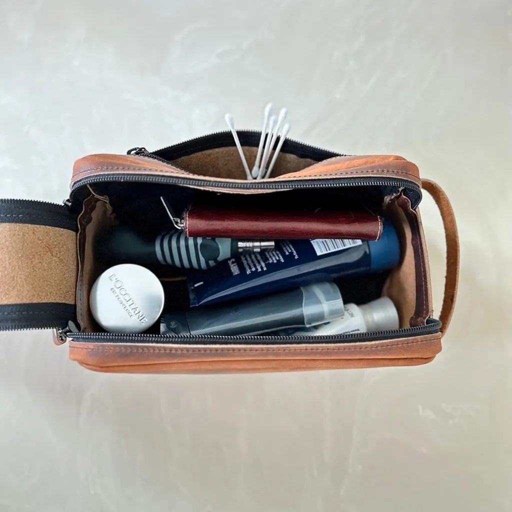 Dopp Kit, Toiletry Bag, Hard Times in Copper