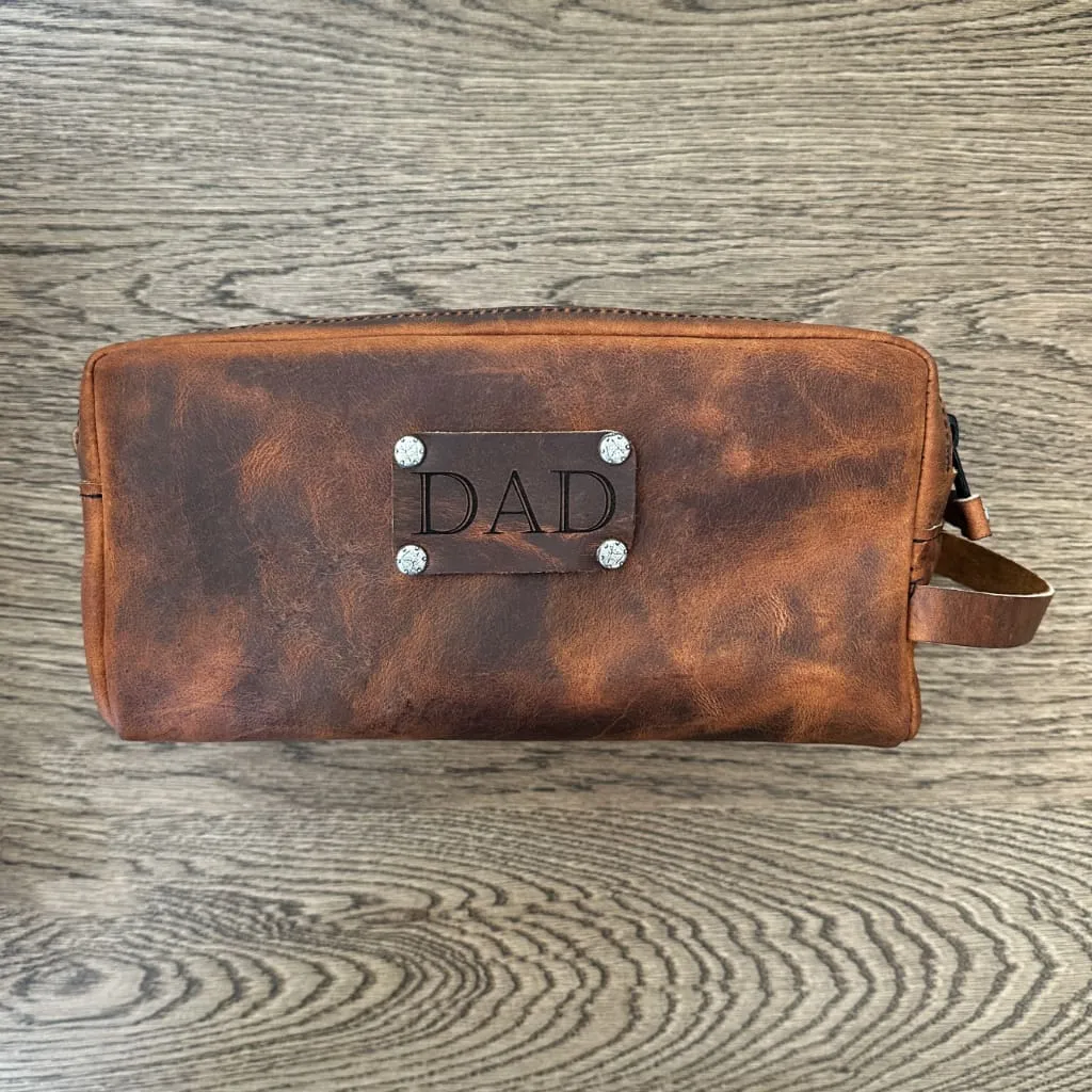 Dopp Kit, Toiletry Bag, Hard Times in Copper