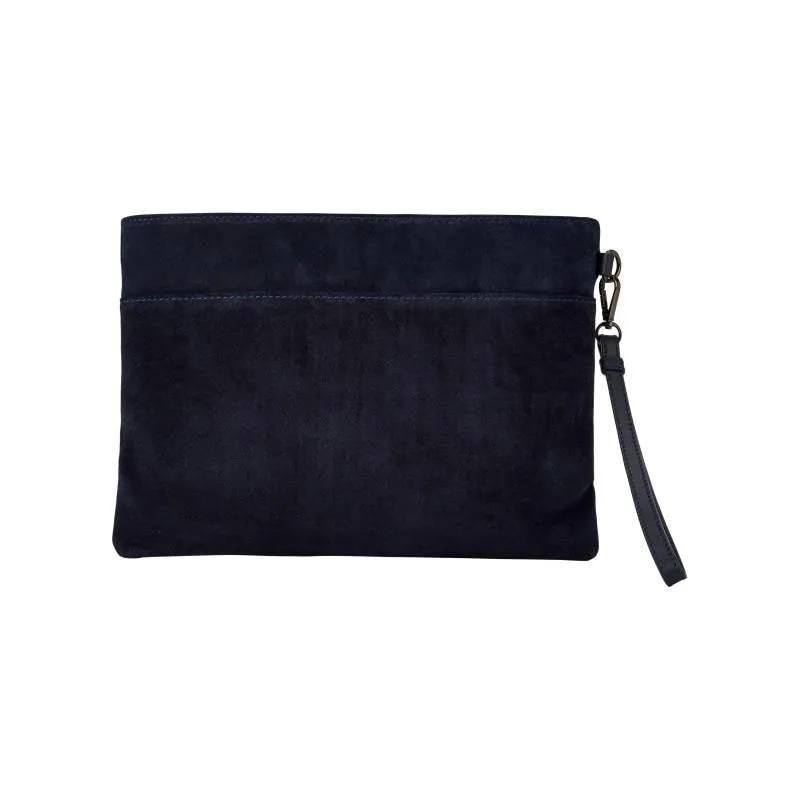 Dubarry Millymount Suede Ladies Clutch Bag - French Navy