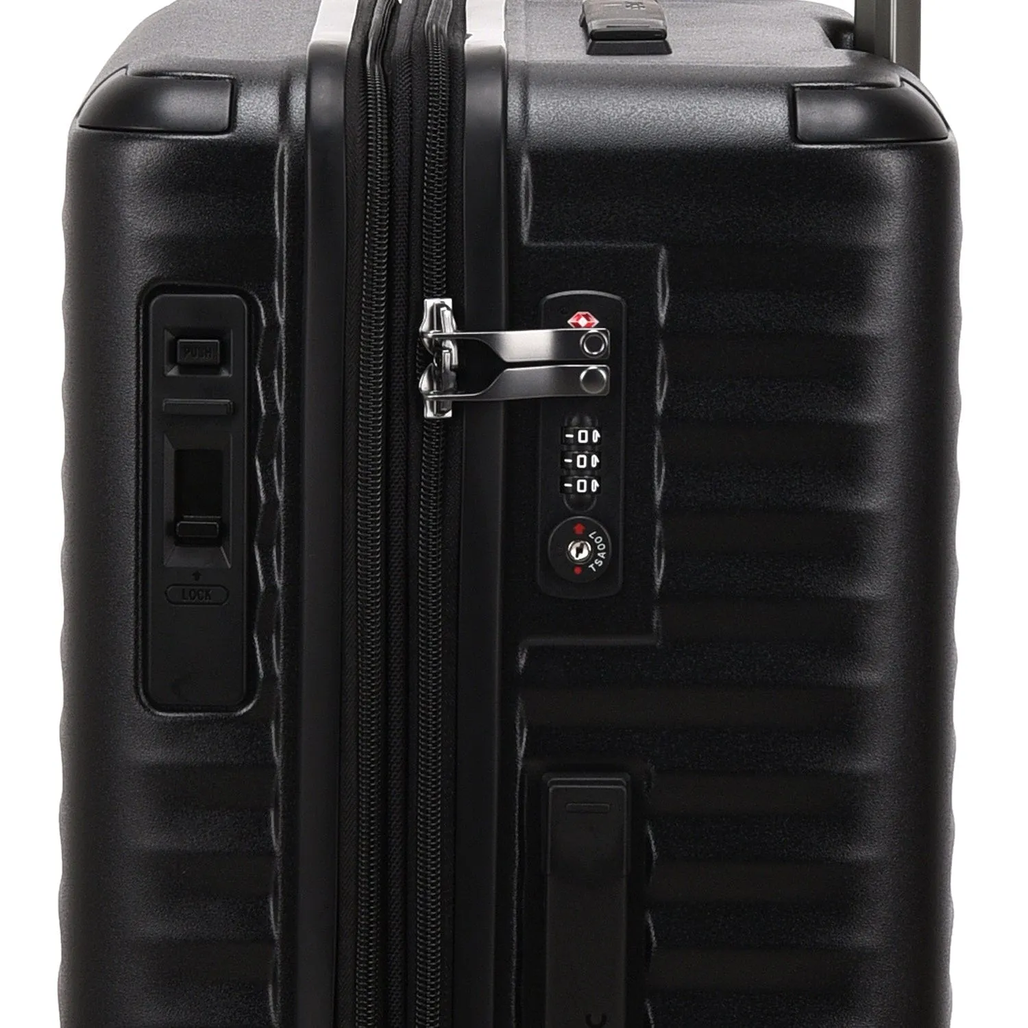 Echolac Celestra 66.5cm Hardcase Expandable 4 Double Wheel Check-In Luggage Trolley Black - PC183XA BLACK 24