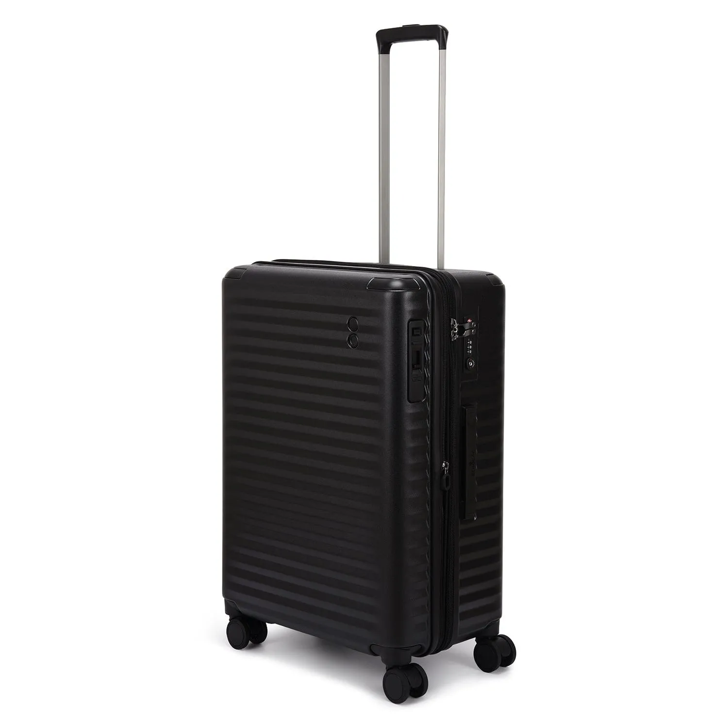 Echolac Celestra 66.5cm Hardcase Expandable 4 Double Wheel Check-In Luggage Trolley Black - PC183XA BLACK 24