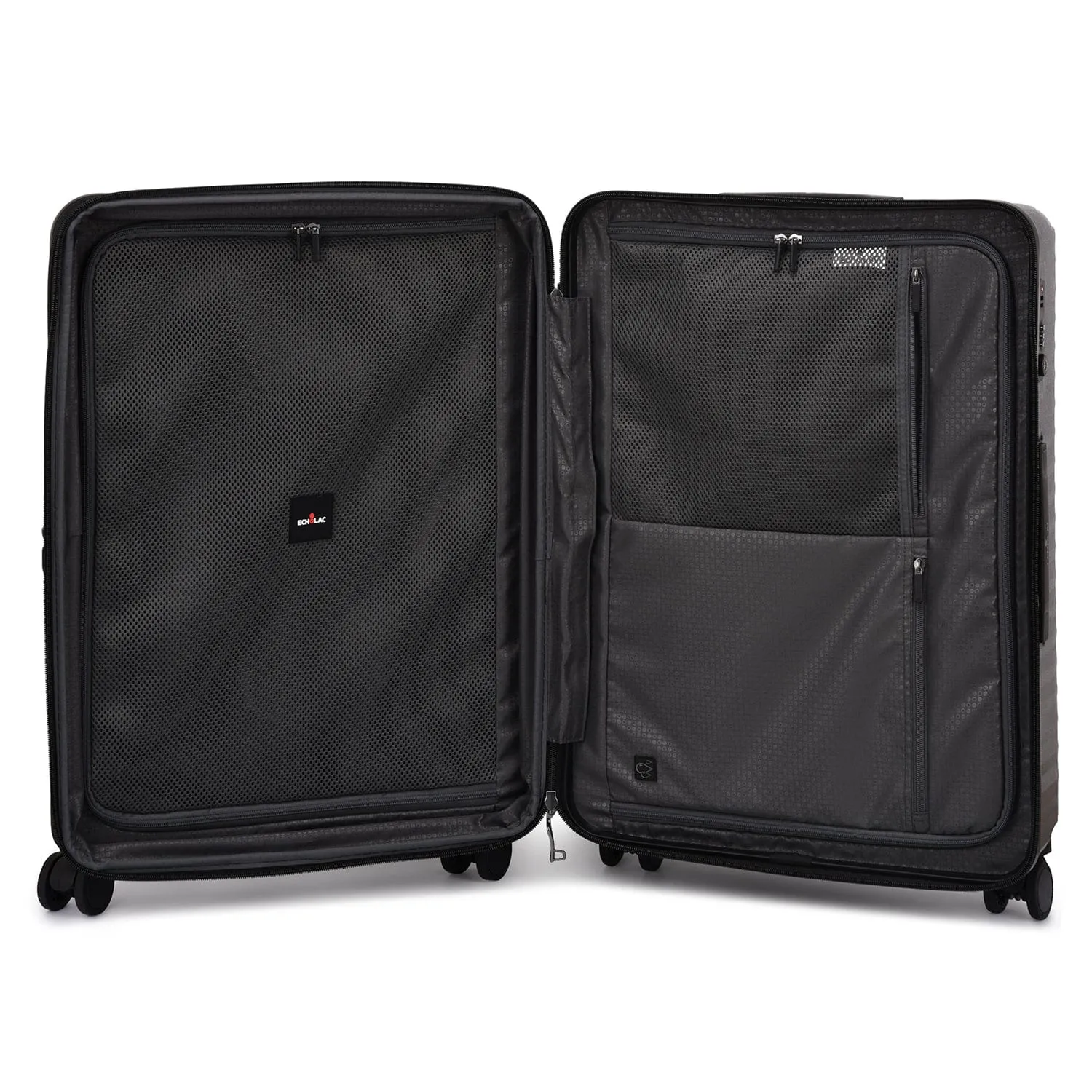 Echolac Celestra 66.5cm Hardcase Expandable 4 Double Wheel Check-In Luggage Trolley Black - PC183XA BLACK 24