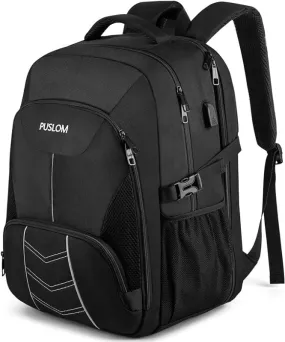 Extra Large Backpack 55L,18.4 Inch Travel Laptop Work Bag with USB Charging Port Big Business Flight Approved Rucksack 18.4 Inches