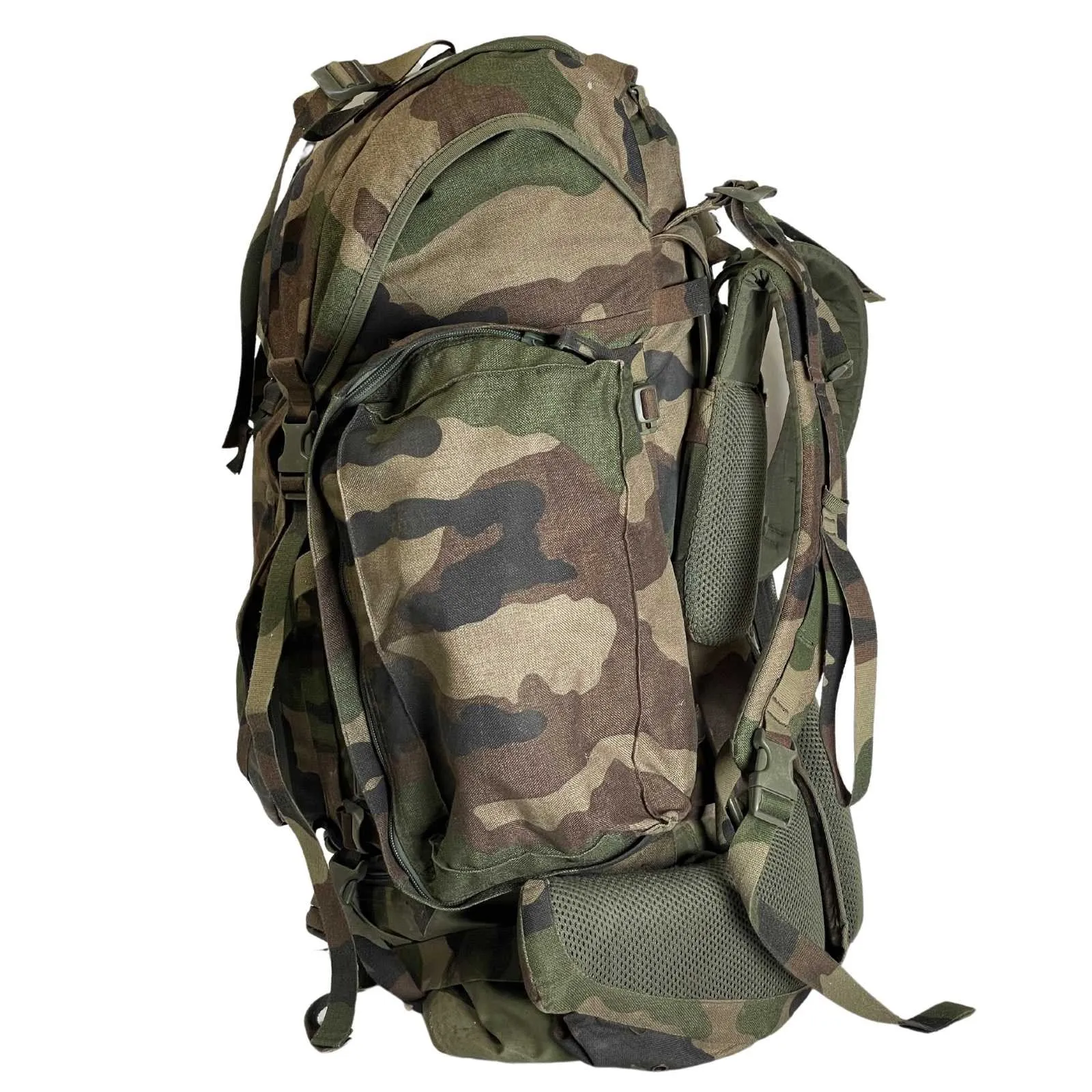 French Army Bergen Rucksack With Side Pouches