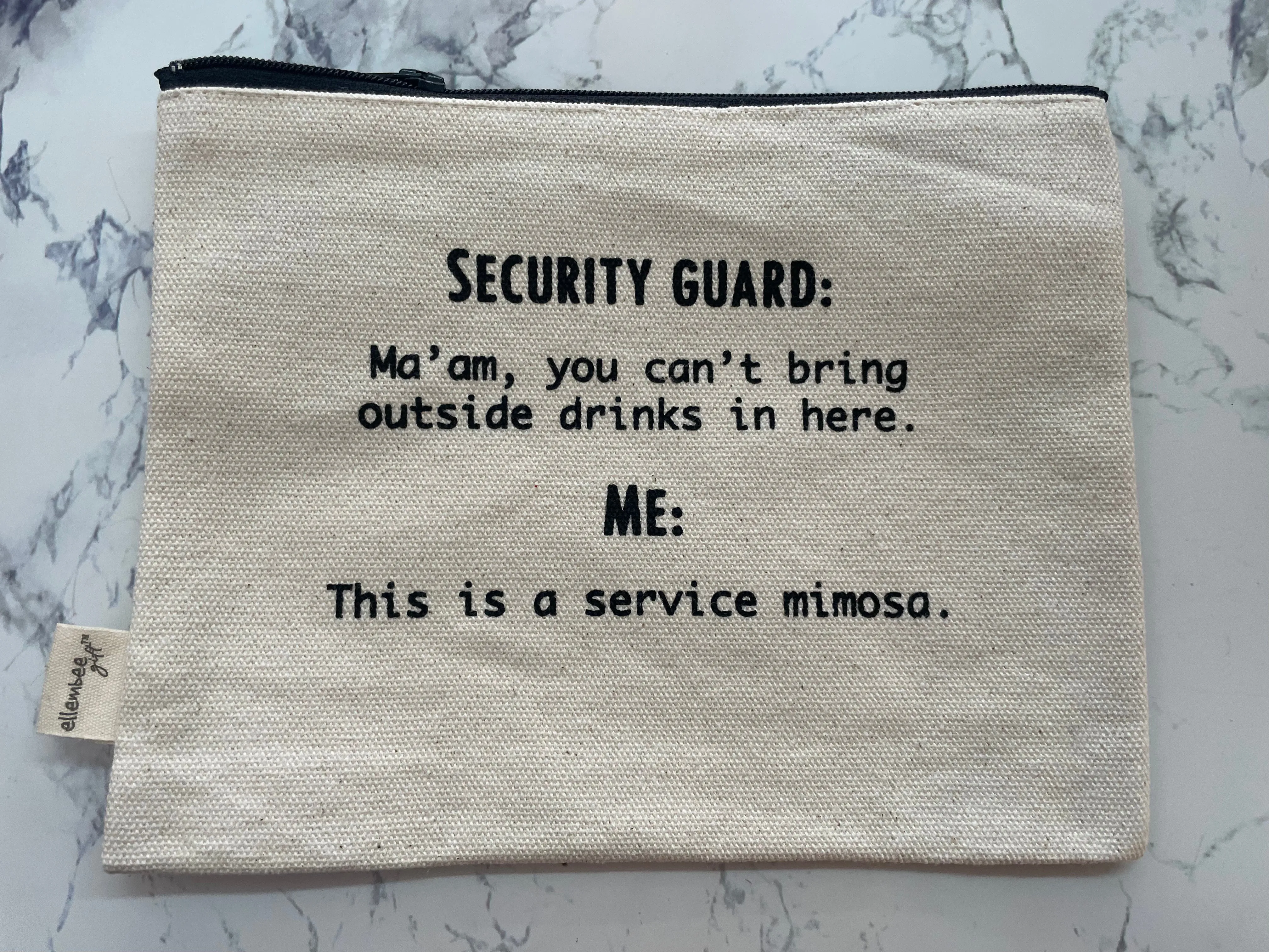 Funny Quote Canvas Zipper Pouch