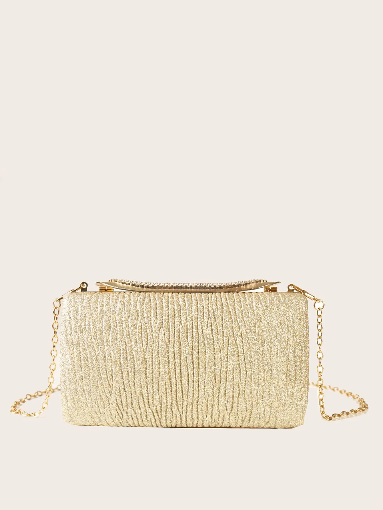 Glitter Textured Chain Bag