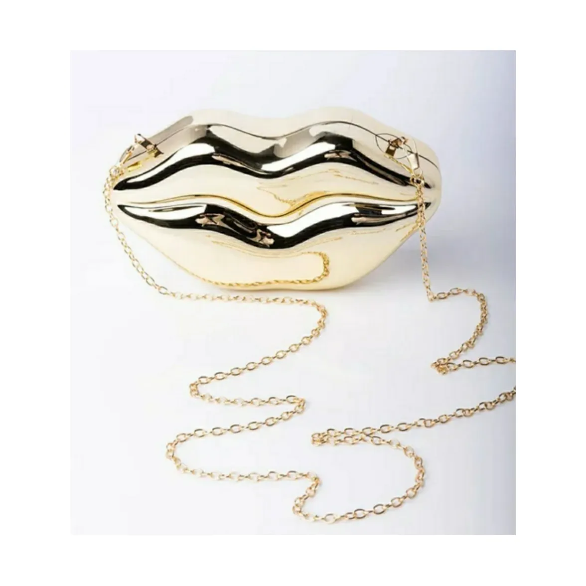 Gold Lips Clutch