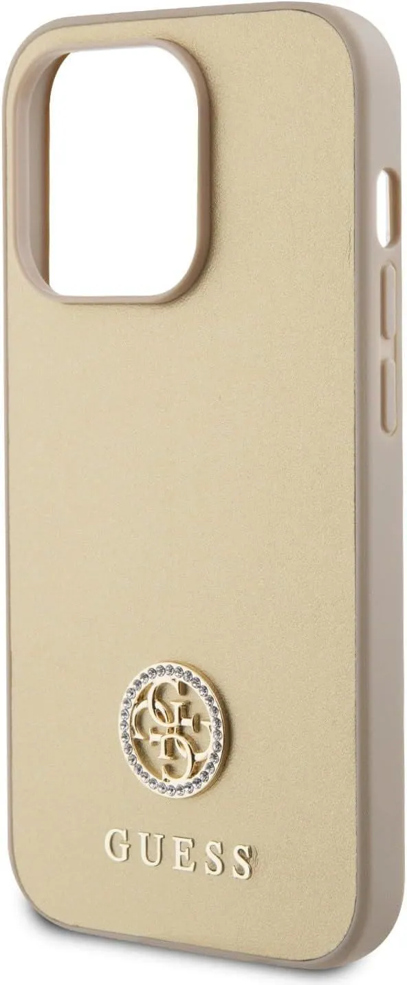 Guess Strass Metal 4G Logo Hard Case for iphone 15 Pro Max 6.7" Gold - GUHCP15XPS4DGPD