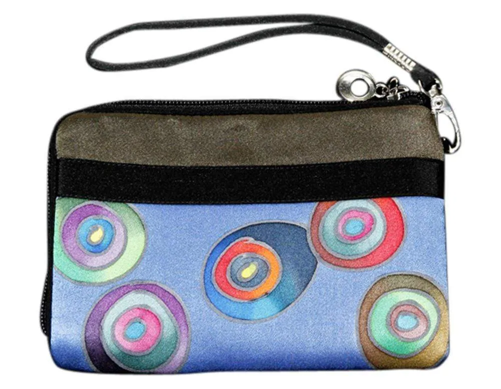 Hand Painted Silk Strap Wallet - Retro