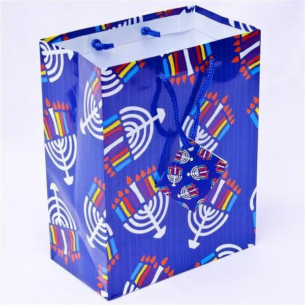 Hanukkah Gift Bag - Menorahs